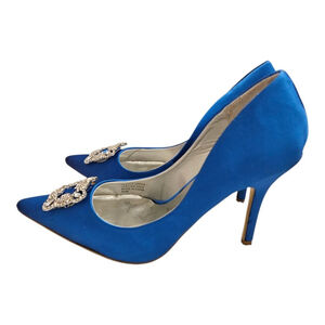 Women's Audrey Brooke Blue Embellished Heels Size 8.5